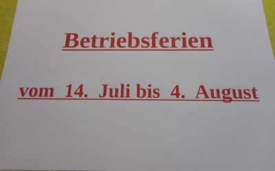 Wir machen Urlaub …..